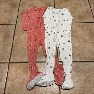Carter’s thermal footie zipper pajamas set of 2